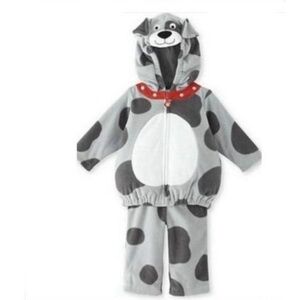Carter's Gray and Red Kids Hoodie Puppy Costume